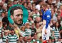 Rangers midfielder John Lundstram walks off at Parkhead on Saturday after being shown a red card, main picture, and his Ibrox team mate Ben Davies, inset