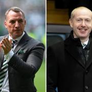 Celtic manager Brendan Rodgers, left, and Parkhead chief executive Michael Nicholson