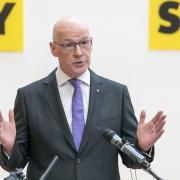 John Swinney speaks during the press conference confirming he is running to succeed Humza Yousaf