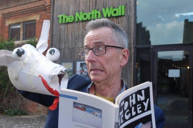Pet John Hegley visiting the North Wall arts centre