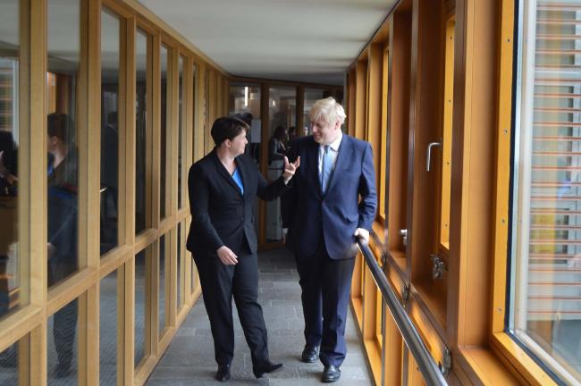 Ruth Davidson meets Boris Johnson on first trip to Scotland as PM (Photo: Twitter/@ScotTories)