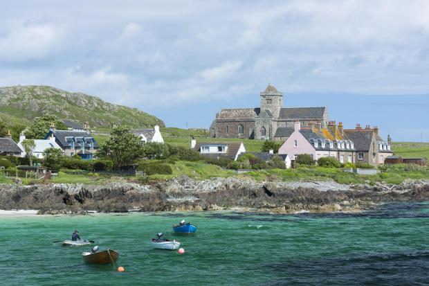 UNITED KINGDOM - JUNE 08: The ancient Iona Abbey and St Oran's Chapel on Isle of Iona in the Inner Hebrides and Western Isles, West Coast of Scotland (Photo by Tim Graham/Getty Images).