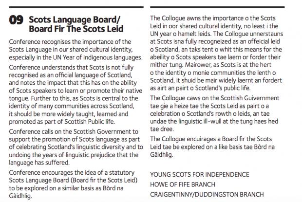 HeraldScotland: The Scots language motion