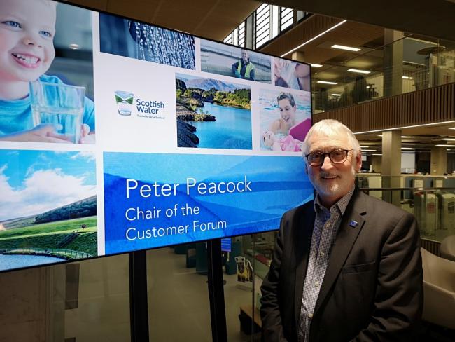Peter Peacock, Customer Forum, which represents customers interests in the water sector in Scotland