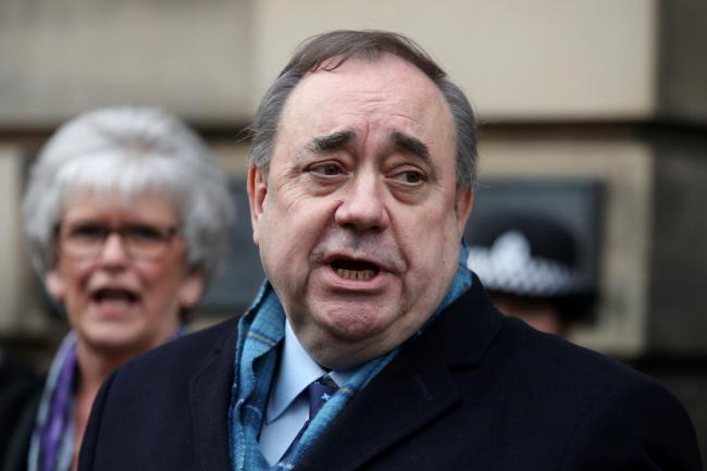Alex Salmond speaks outside the High Court in Edinburgh after he was cleared of attempted rape and a series of sexual assaults, including one with intent to rape, against nine women, who were all either working for the Scottish Government or within the SN