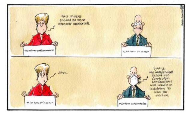 HeraldScotland: Camley's Cartoon: Education review postponed. 
