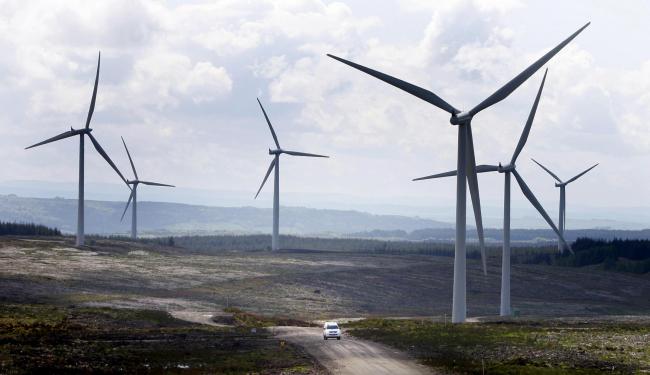 The giant Whitelee Windfarm near Glasgow Picture: Danny Lawson/PA Wire