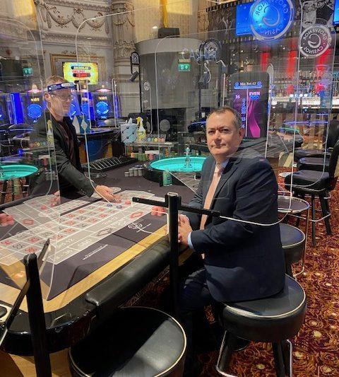 HeraldScotland: Rialto Casino in the heart of London where protective screens have been installed