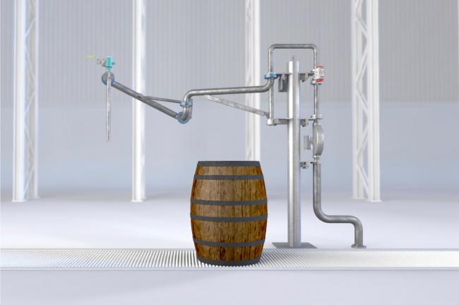 Digital whisky cask filling process