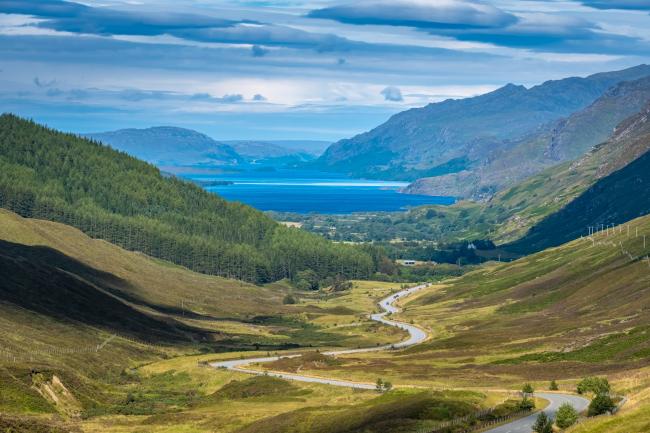 Loch Maree Viewpoint, Beinn Eighe and Loch Maree National Nature Reserve, one of the Scottish Highlands Jewels.