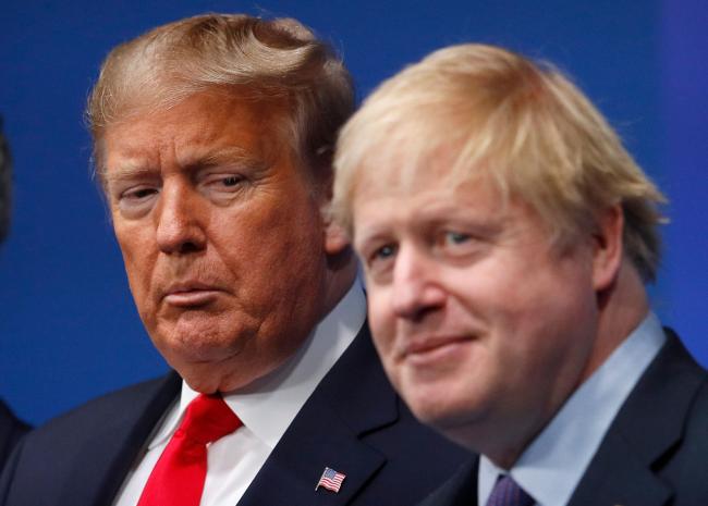 Boris Johnson and President Donald Trump