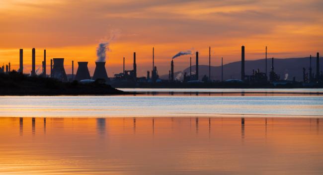 The Grangemouth Refinery complex near Falkirk is Scotland’s biggest industrial site Picture: Getty Images