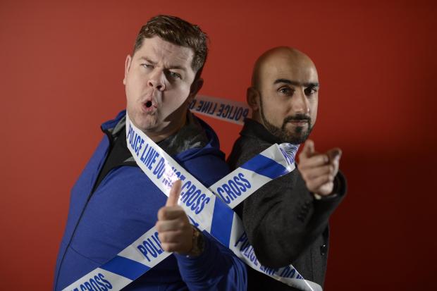 HeraldScotland: Manjot Sumal (right) and Grado (left) star in BBC Scotland comedy series Scot Squad. Picture: Jamie Simpson/Herald & Times