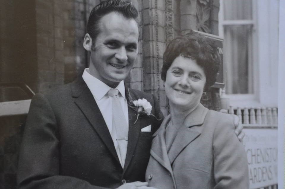 Robert and Siobhan Gordon, who live at Erskine care home, on their wedding day