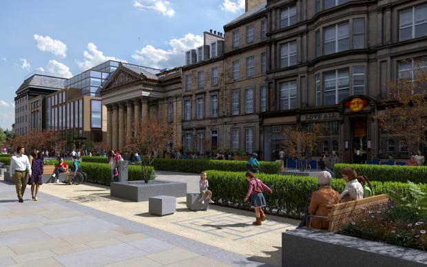 HeraldScotland: Play and seating areas will be created on George Street in place of car parking