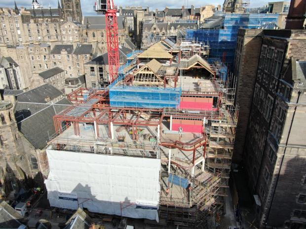 HeraldScotland: Already consented work is ongoing on the hotel, separate to the new application. Picture: BSB Structural Ltd