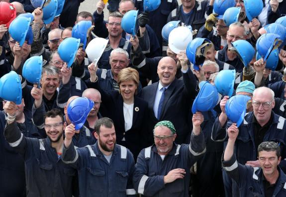The Herald: First Minister Nicola Sturgeon during a visit to Ferguson Marine Engineering Ltd The Herald: First Minister Nicola Sturgeon during a visit to Ferguson Marine Engineering Ltd