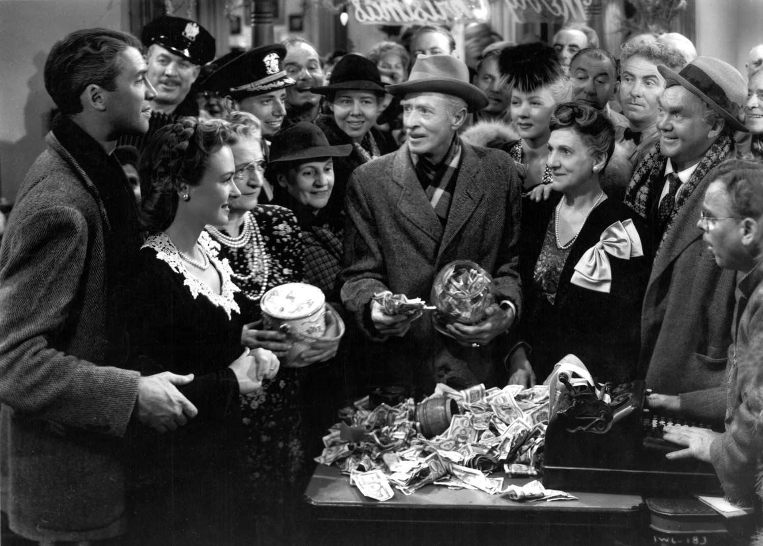 A scene from the classic Christmas film Its A Wonderful Life