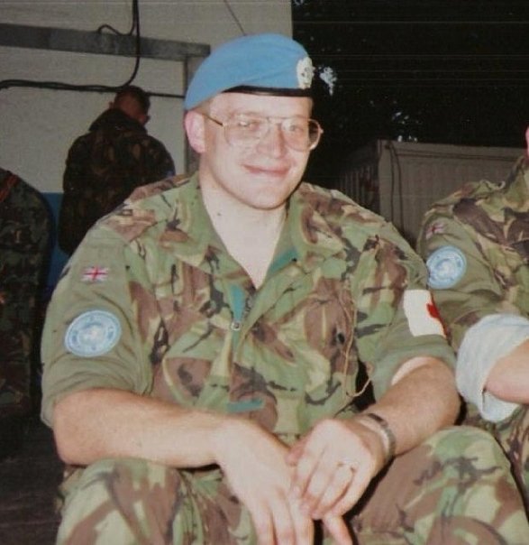 David Dent during his time in Bosnia
