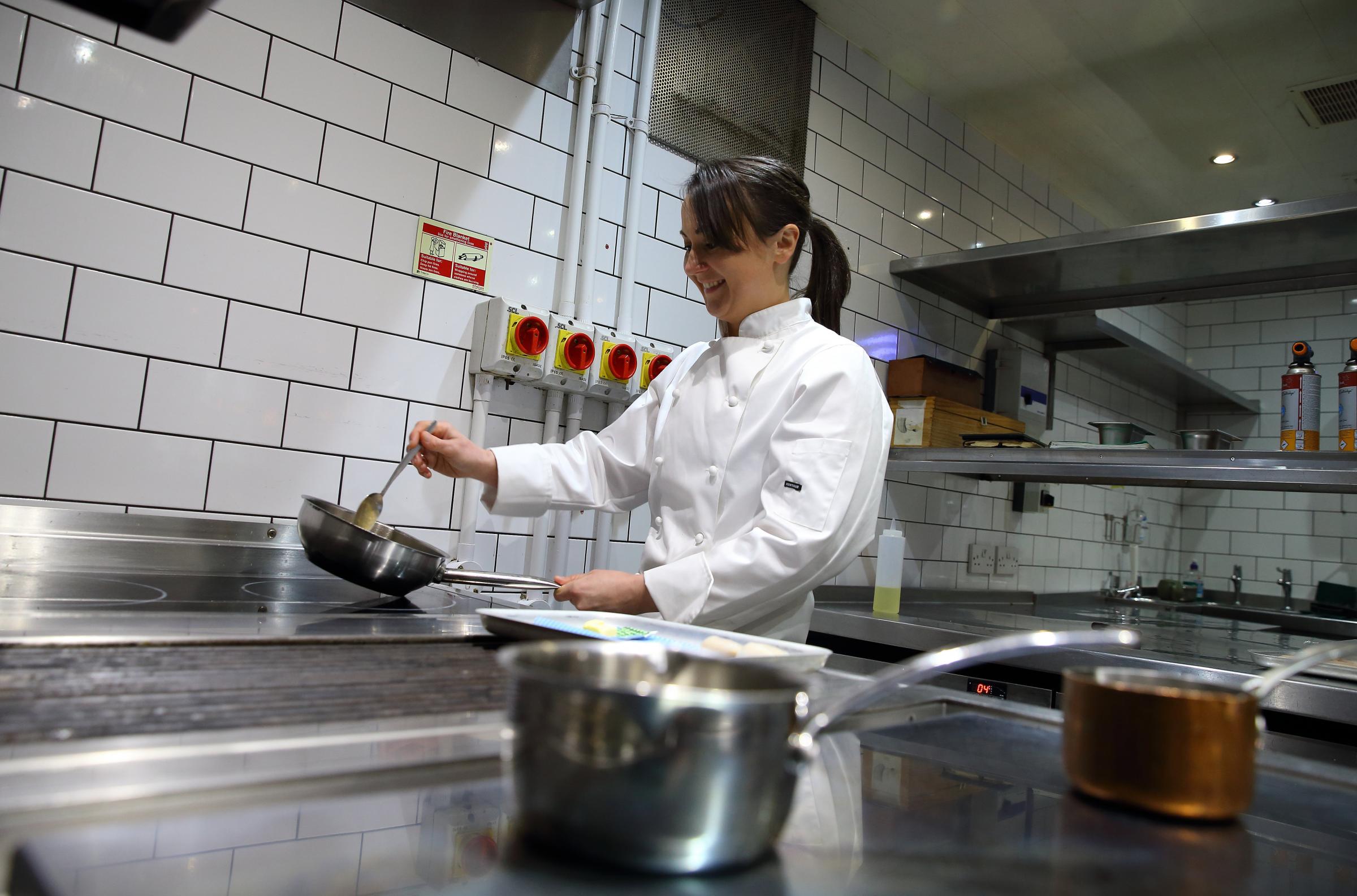 Cail Bruich head chef Lorna McNee pictured in the kitchen at the west end restaurant. Photograph by Colin Mearns.