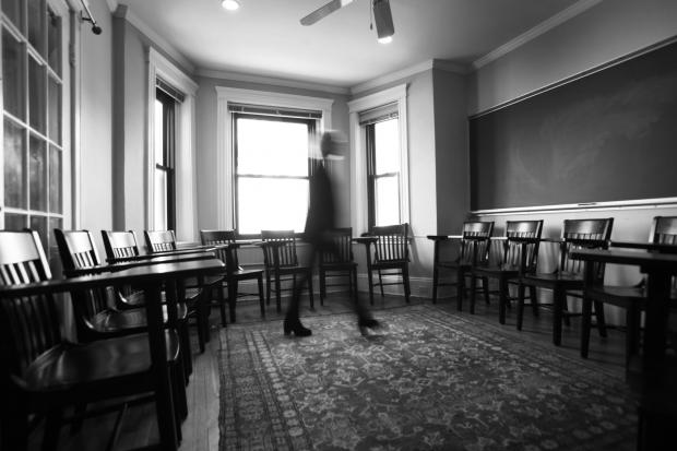 HeraldScotland: The Boston University room where Plath and Sexton met for Robert Lowell's poetry workshop (PHOTO Kevin Cummins)