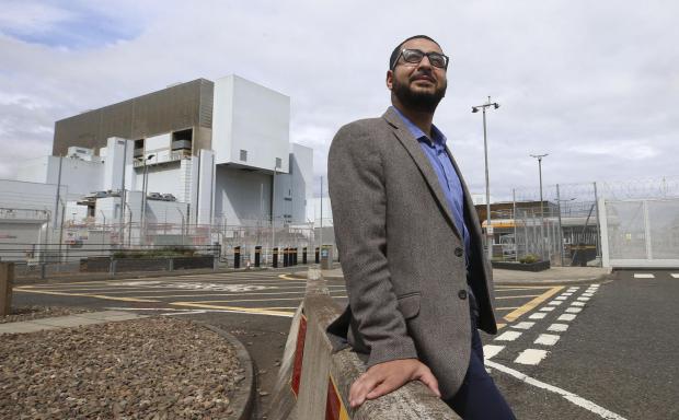 HeraldScotland: Station director Tamer Albishawi outside the Torness nuclear power plant in East Lothian