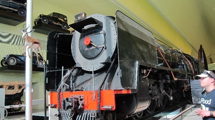 South African Railways locomotive at the Riverside Museum