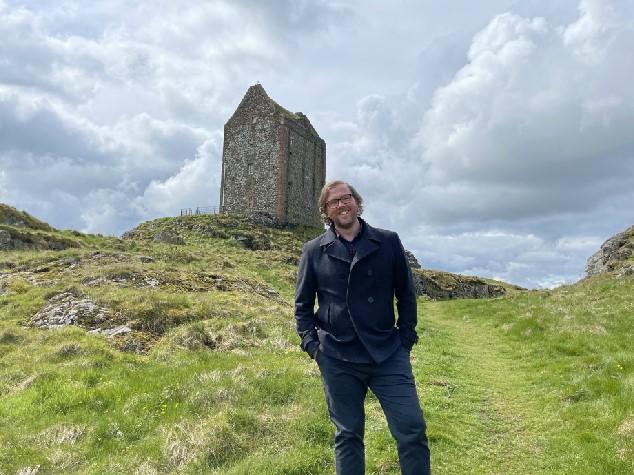 Damian Barr, at Smailholm in the Borders, which inspired Scott, presents the BBC show.