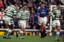 Ex-Celtic forward Andreas Thom in action against Rangers