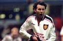 BIRMINGHAM, ENGLAND - APRIL 4:  Ryan Giggs of Man Utd celebrates after scoring the winning goal during the FA Cup  Semi Final match between Manchester United and Arsenal at Villa Park April 4, 1999 in Birmingham, England. Manchester United won the game