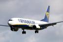 The Ryanair flight was travelling between Malaga and Glasgow Prestwick on Saturday.