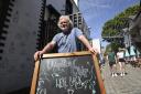 Colin Clydesdale pictured at the Ubiquitous Chip in Ashton Lane, Glasgow, following the easing
of restrictions in May last year.
Picture: Gordon Terris