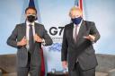 Emmanuel Macron and Boris Johnson at the G7 summit
