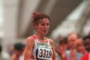 Karen Nicolson in action at the 1996 Atlanta Olympics: Photograph: Matthew Ashton/Empics
