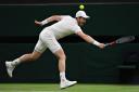Andy Murray plays a backhand during his victory. Picture: Getty