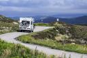 Motorhome at a passing place on winding single track road in the Scottish Highlands. Picture: Getty