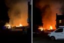 Huge fire engulfs building since 1am as several firefighters tackle blaze