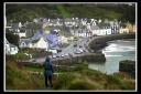 A walker makes her way down the Southern Upland way towards the fishing village of Portpatrick. Picture: Colin Mearns.