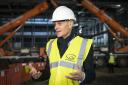 Director General of the BBC Tim Davie during a tour of the construction site at Kelvin Hall where the BBC has been unveiled as the Tenant Operator for the new Â£11.9 million Kelvin Hall Film & Broadcast Studio Hub in Glasgow.