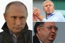 There are a number of oligarchs in Putin's (pictured left) Russia who hold a great deal of political influence, including Chelsea FC owner Roman Abramovich (top right) and Alisher Usmanov (bottom right). Photos via PA.