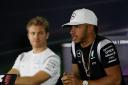 Lewis Hamilton (right) and Nico Rosberg