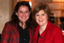 Sidse Babett Knudsen (left) the star of Danish hit drama Borgen, with fan Scottish Deputy First Minister Nicola Sturgeon at the Filmhouse in Edinburgh, ahead of a screening of the series two finale and a question and answer session with fans.