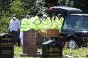The funeral of Badreddin Abadlla Adam, who stabbed six people in West George Street, took place at Linn Cemetery in Glasgow