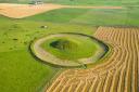 An aerial photo of Maeshowe in Orkney.