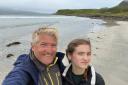 Robin McKelvie with daughter Tara on Eigg