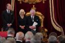 King Charles III with the Prince of Wales, the Queen during the Accession Council at St James's Palace, London, yesterday where King Charles III is formally proclaimed monarch.
