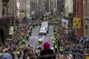 The Royal Mile was filled to capacity on Sunday afternoon (Photo: Jamie Williamson/Daily Mail/PA Wire)