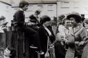 The Queen, visiting Greenfaulds, Cumbernauld, 
in May 1977