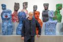 Artist Daniel Silver alongside some of his clay sculptures in his first ever Scottish solo exhibition 'Looking' at Fruitmarket, Edinburgh

Photo: Jane Barlow/PA Wire