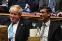 Former Prime Minister Boris Johnson and former Chancellor Rishi Sunak in the House of Commons. File photo